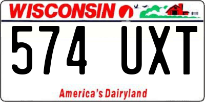 WI license plate 574UXT
