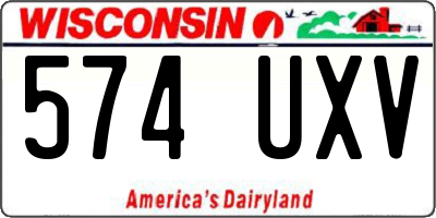 WI license plate 574UXV