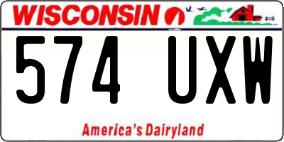 WI license plate 574UXW