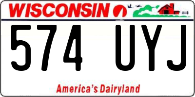 WI license plate 574UYJ