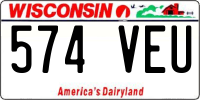 WI license plate 574VEU