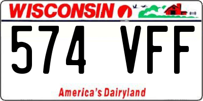 WI license plate 574VFF