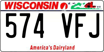 WI license plate 574VFJ
