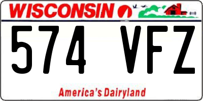 WI license plate 574VFZ