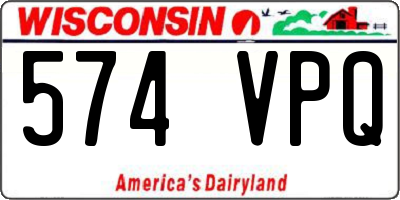 WI license plate 574VPQ