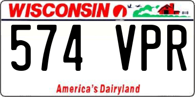 WI license plate 574VPR