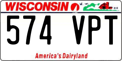 WI license plate 574VPT