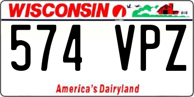 WI license plate 574VPZ