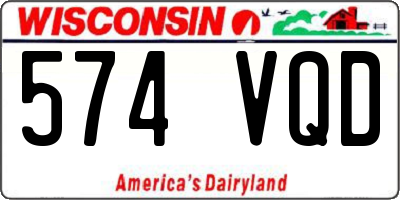 WI license plate 574VQD