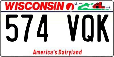 WI license plate 574VQK