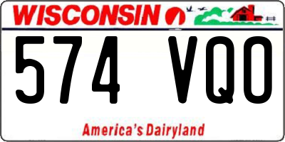 WI license plate 574VQO