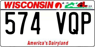 WI license plate 574VQP