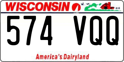 WI license plate 574VQQ