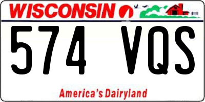 WI license plate 574VQS
