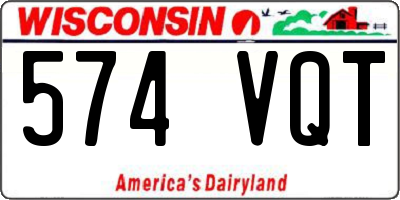 WI license plate 574VQT