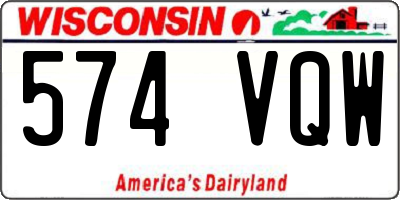 WI license plate 574VQW