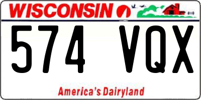 WI license plate 574VQX