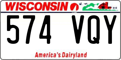 WI license plate 574VQY