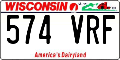 WI license plate 574VRF