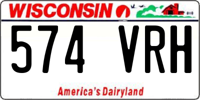 WI license plate 574VRH