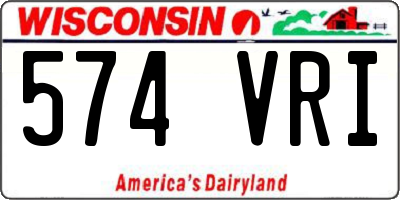 WI license plate 574VRI