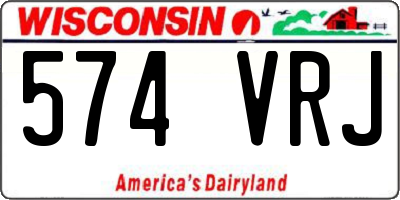 WI license plate 574VRJ