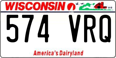 WI license plate 574VRQ