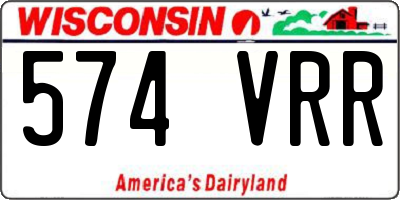 WI license plate 574VRR