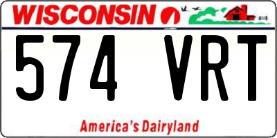 WI license plate 574VRT