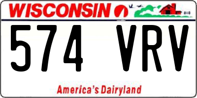WI license plate 574VRV