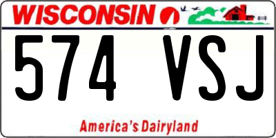WI license plate 574VSJ