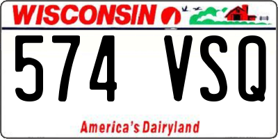 WI license plate 574VSQ