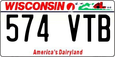 WI license plate 574VTB