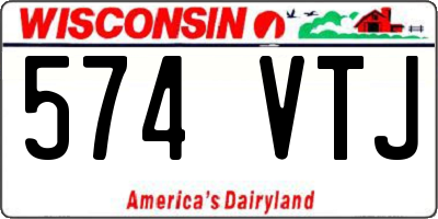 WI license plate 574VTJ