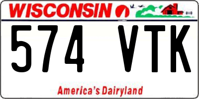 WI license plate 574VTK