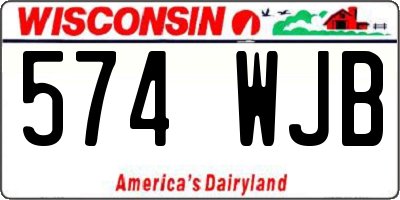WI license plate 574WJB