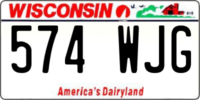 WI license plate 574WJG