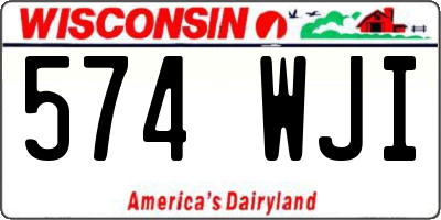 WI license plate 574WJI