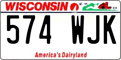 WI license plate 574WJK