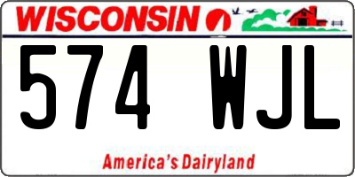 WI license plate 574WJL