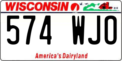 WI license plate 574WJO