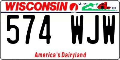 WI license plate 574WJW