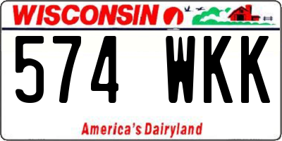 WI license plate 574WKK