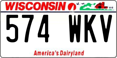WI license plate 574WKV