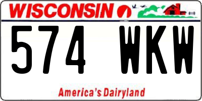 WI license plate 574WKW