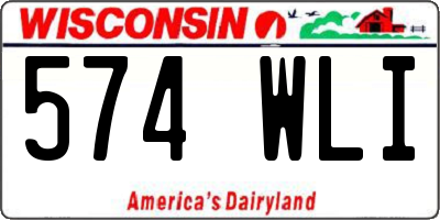 WI license plate 574WLI