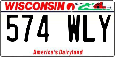 WI license plate 574WLY