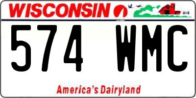 WI license plate 574WMC