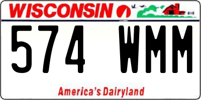 WI license plate 574WMM