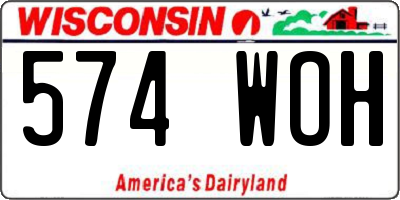 WI license plate 574WOH